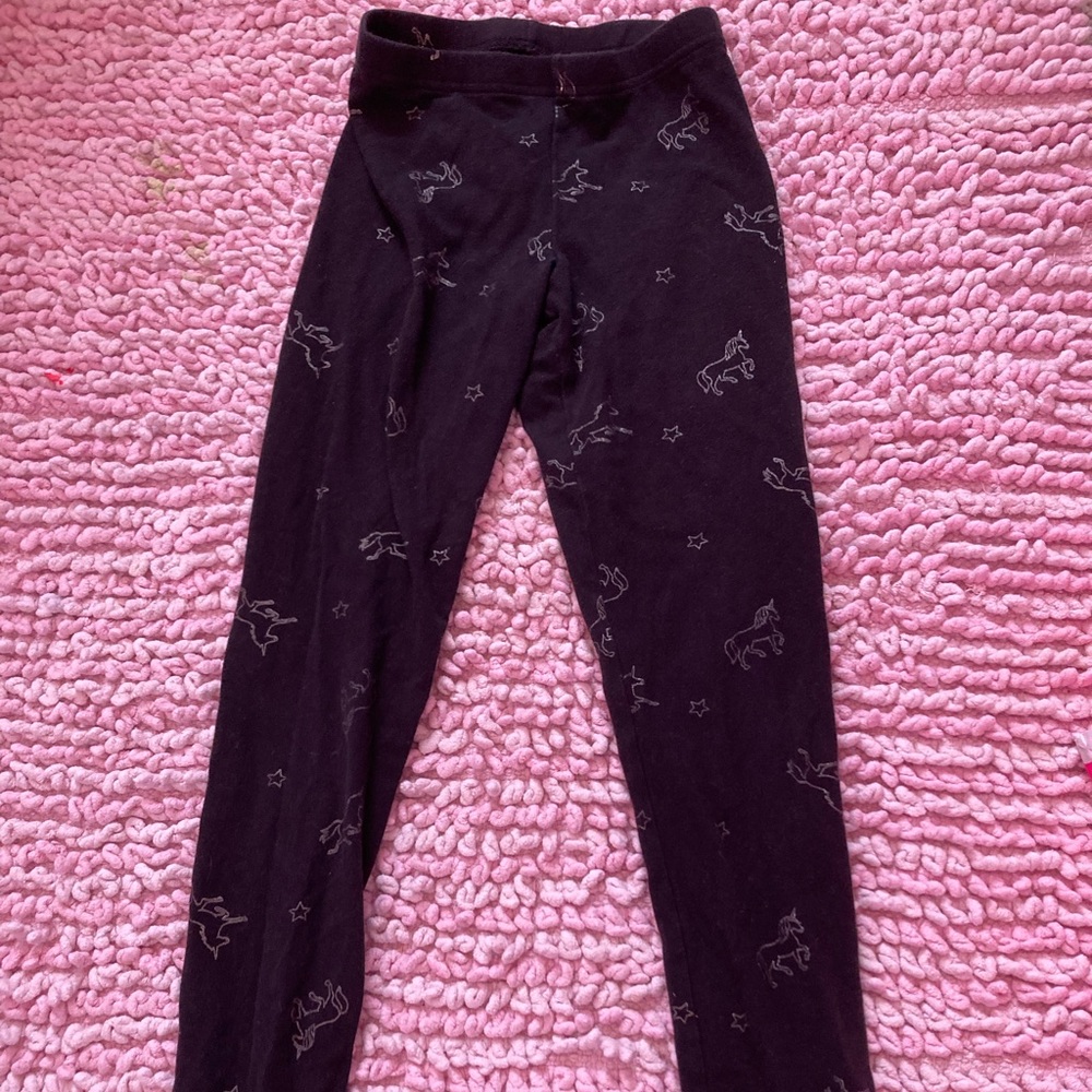 Old navy black unicorn leggings L 10/12